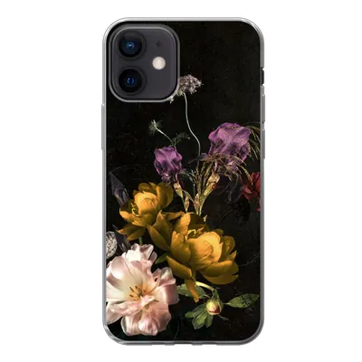 Produktbild von MuchoWow® Handyhülle Schutzhülle Hülle für iPhone 12 Blumen - Muster - Pflanzen Silikon Softcase Handy Hülle - Schutzhülle