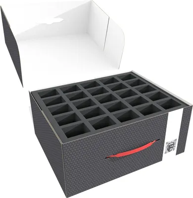 Produktbild von Lagerbox M für 75 Miniaturen auf großer Basis mit Schaumstoff