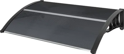 Produktbild von Vordach,Haustürvordach,ÜberdachungfürEingängeundFenster,100Lx75Bx23Hcm,Schwarz