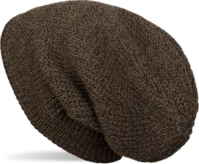 Produktbild von styleBREAKER Uni melierte Feinstrick Beanie Mütze mit Fleece Futter, Slouch Longbeanie, warme Winter Strickmütze 04024153