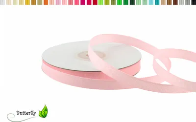 Produktbild von 25m Rolle Ripsband 10mm, Farbauswahl:rose 123 / zartrosa / hellrosa
