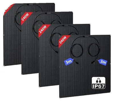 Produktbild von Flexibles Solarpanel-Kit, hohe Effizienz, langlebige Konstruktion, 240W * 4