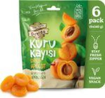 Obrázek produktu pro Dovido Sušené meruňky 140 g bez přidaného cukru vypeckované veganské 6 ks