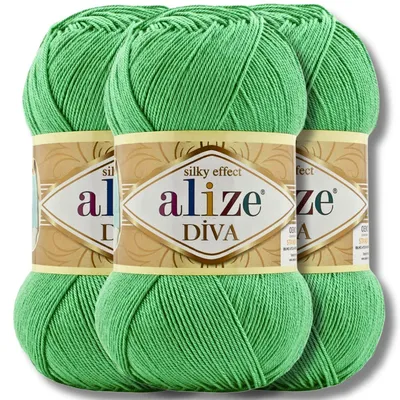 Produktbild von Alize 3x 100g Diva Wolle, Uni, Häkeln, Stricken (778)