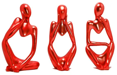 Image de Sculpture "Le Penseur", décoration moderne, environ 25 cm, idéale pour un salon