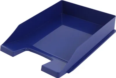 Produktbild von Stapelbare Briefablage aus Kunststoff | HxBxT 6,5x25,5x34,8cm | Bis DIN A4-Format | 10 Stück | Blau
