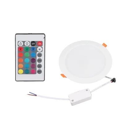 Image de Spot encastrable LED RGBW 5 W – dimmable avec télécommande, 16 couleurs et 4 modes d'éclairage, plafonnier à changement de couleur pour l'intérieur
