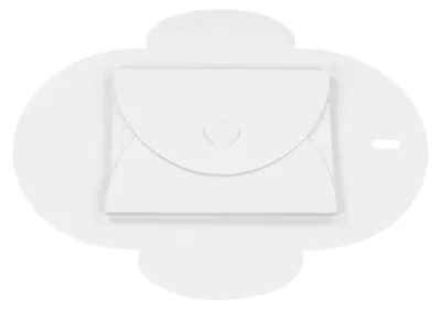 Produktbild von Mappe C5, 16 x 23 x 1 cm, weiß, Karton, Schmetterlingsverschluss - 25er Pack