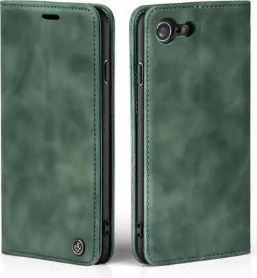 Produktbild von Handy Hülle für Apple iPhone 7 / 8 / SE (2020) Klapphülle Bookcase Flip Cover Handy Tasche Etui Farbe: Grün