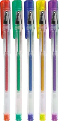 Produktbild von 5 Gelschreiber / 5 verschiedene Glitter-Farben