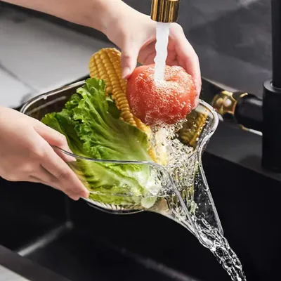 Produktbild von KüchenSieb Set 3-teilig Kunststoff für Obst Gemüse Pasta