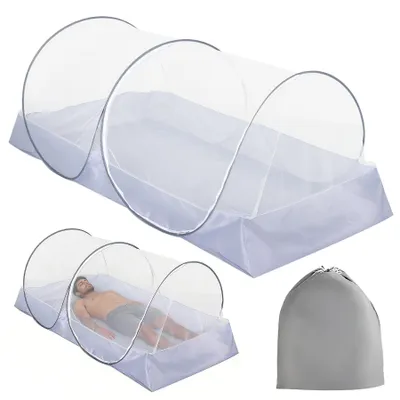 Obrázek produktu pro Moskytiéra pop-up, 200 x 100 x 73 cm - Síťka proti hmyzu - Skládací - Ochrana proti hmyzu - Stan na balkon - Vhodné pro kempování