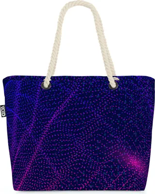 Produktbild von VOID Datenstrom Strandtasche Shopper 58x38x16cm 23L XXL Einkaufstasche Tasche Reisetasche Beach Bag
