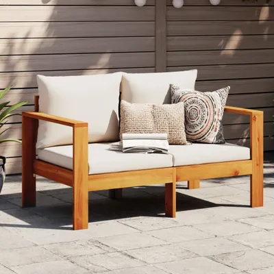Produktbild von Möbel Gartensofa mit Kissen 2-Sitzer Massivholz Akazie - Gartenstühle 367623