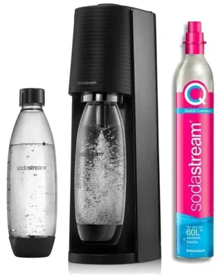 Obrázek produktu pro Výrobník perlivé vody SODASTREAM Terra Black + bombička CO2, 2 lahve Fuse 1L, černá barva