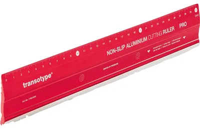 Produktbild von transotype Schneidelineal PRO 17803006 30x5cm Aluminium rot