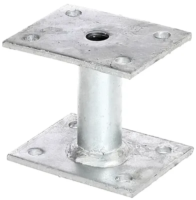 Produktbild von Alberts Pfostenträger | zum Aufschrauben | feuerverzinkt | 70 x 90 mm | Rohrlänge 78 mm