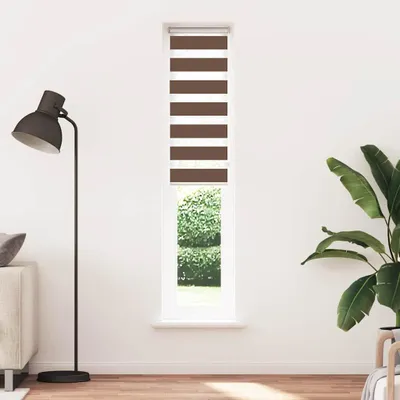 Immagine prodotto di vidaXL Tenda a rullo doppia Marrone 45x230 cm Larghezza tessuto 40,9 cm Poliestere