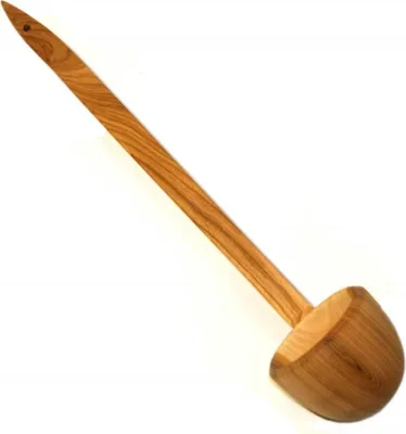 Produktbild von Schöpfkelle, Holzkelle 53 cm aus Kirschholz | großer Holzlöffel | Kesselkelle | Feldküchenlöffel | Holzschaufel