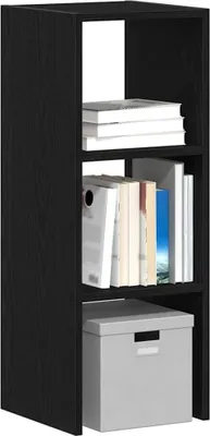 Produktbild von Möbel Bücherregal Stapelbar Schwarz Eichen-Optik 30x30x80 cm - Kommoden 858805