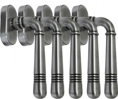 Produktbild von Massiv Messing Fenstergriff Set 5 x FG Helena Prime 0970 EF - Schwarz Fensterbeschlag