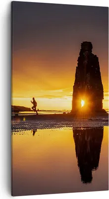 Produktbild von Bild auf Leinwand - Leinwandbild - Meer Felsen Wasser - 45x80cm - Wand Bild - Wanddeko - Wandbilder - Leinwanddruck - Bilder - Kunstdruck - Wanddekoration - Leinwand bilder - Wandkunst - PA45x80-3954