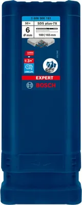 Productafbeelding van EXPERT SDS-plus-7X hamerschroefset, 6x100x165 mm, 50-delig.