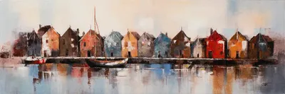 Produktbild von ARTUNIVERSE Leinwandbild Lakeside Living 50 x 150 cm