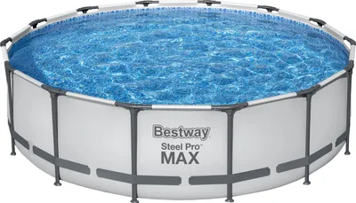 Immagine prodotto di Steel Pro MAX™ Frame Pool set completo con pompa filtro Ø 427 x 107 cm, grigio chiaro, rotondo
