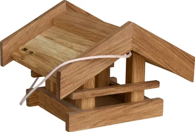 Produktbild von Dobar Vogelfutterhaus zum Hängen aus Eichenholz „Basis“, Hängend / Freistehend, Holz, Holz, Europa, 280 mm, 310 mm