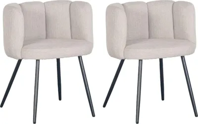 Produktbild von 2er-Set Esszimmerstühle High Five aus Stoff - Beige