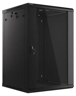 Obrázek produktu pro Lanberg WF01-6618-10B, Nástěnný regál, 18U, 60 kg, 30 kg, Černá