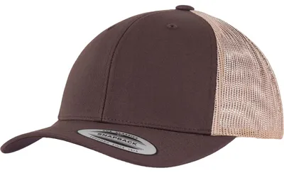 Produktbild von FLEXFIT 6606T | Retro Trucker 2-Tone Cap / Kappe / Mütze / Hut - Farbe: Brown/Khaki - Größe: One Size