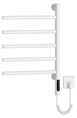 Produktbild von Elektrischer Handtuchwärmer, Wandmontage, einstellbare Temperaturregelung, WEISS, 220V-b, EU-b