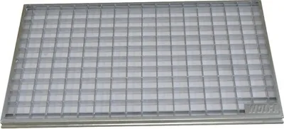 Produktbild von Pressgitterrost Wolfa für Fußabstreiferkasten 60x40 cm (Masche 30x30 mm)