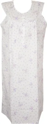 Immagine prodotto di Camicia da notte donna smanicato cotone collo serafino RAGNO articolo N77576, Taglia 50, Cotone 100%