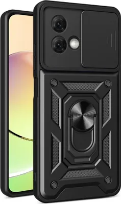 Produktbild von Motorola Moto G84 Hülle - Coverup Armor Ring Ständer Back Cover mit Kamera Schutz - Schwarz