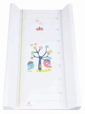 Zdjęcie produktu dla Mata do przewijania Cangaroo 50 x 80 cm Krawd boczna Hello, zintegrowana miarka biaa