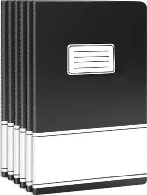 Produktbild von JiaWei 6er set Notizbuch Block Kladde Studienheft Softcover Einband 32 Blatt 64 Seiten kariert DIN A4