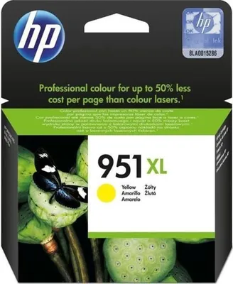 Obrázek produktu pro Inkoustová kazeta, HP 951XL, žlutá, vysoká kapacita, originální (CN048AE), pro OfficeJet Pro 251dw, 276dw, 8100, 8600