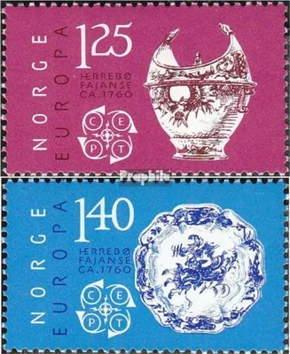 Produktbild von Briefmarken Norwegen 1976 Mi 724-725 (kompl.Ausg.) postfrisch Kunsthandwerk