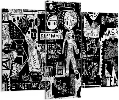 Produktbild von Bild auf Leinwand - Leinwandbild - Graffiti modern - 130x100cm - Wand Bild - Wanddeko - Wandbilder - Leinwanddruck - Bilder - Kunstdruck - Wanddekoration - Leinwand bilder - Wandkunst - CB130x100-3587
