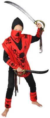 Produktbild von Drachen Ninja Kostüm für Jungen schwarzes Ninjakostüm Halloween Kinderkostüm, Größe:122/128