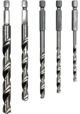 Immagine prodotto di Set di trapani per metallo 5pcs HSS 1/4"