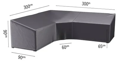Productafbeelding van Hoes loungeset hoek hoge rugleuning 300 x 300 x 90 x 65 tot 90 cm AeroCover