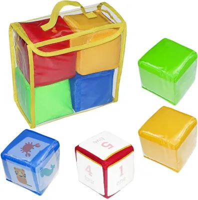 Produktbild von Schaumstoffwürfel 4 Stück, weiß, 9,9 cm, für DIY-Spiele