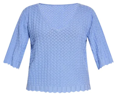 Immagine prodotto di Cardigan da donna AODA - blu tortora, taglia S