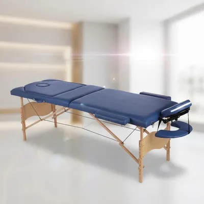 Image de 3 Sons Mobile Massageliege Inkl.tasche Liege Massagebank Klappbar Blau M01