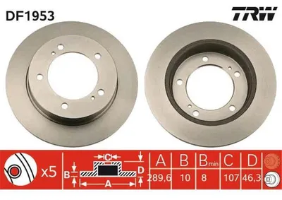 Produktbild von TRW Bremsscheiben (2 Stück) Vorderachse DF1953