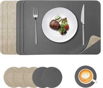 Produktbild von Kunstleder-Platten - wasserabweisend - 6 Stück - 43 x 30 cm